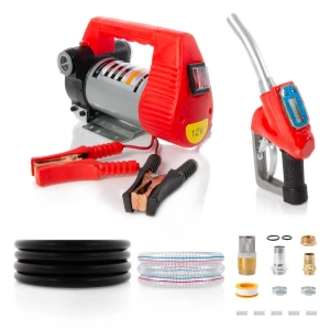 12V Portable Diesel Transfer Fuel Pump Kit 12V - With Digital Flow Meter