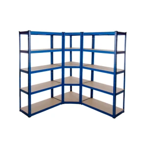 Powder Coated Garage Shelving Corner Unit 3 Pack (175KG) - Boltless
