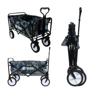 Foldable Garden Hand Cart – Heavy-Duty, Portable & Versatile Trolley (Blue Digital Camouflage)