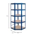 Powder Coated Garage Shelving Corner Unit 3 Pack (175KG) - Boltless - Thumbnail 5