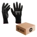96 x Black Nylon / Nitrile Coated Safety Work Gloves - Large